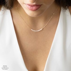 Handmade 14k Gold Filled Necklace with Freshwater Pearls 14''